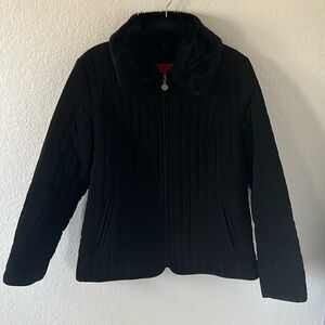 Esprit Black Quilted zip up jacket size XL